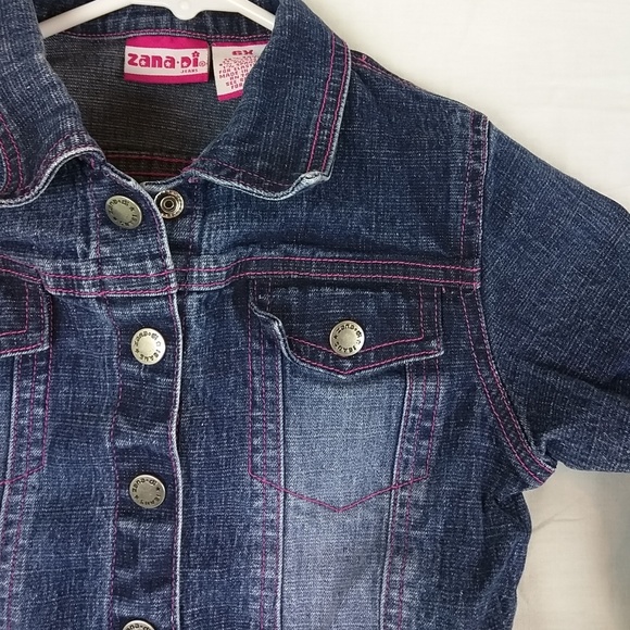 Zana-Di Girls Blue Jean Jacket Sz 6X - Picture 2 of 6